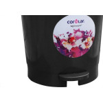 Lixeira Shangri-La Com Pedal 12L Redonda Preta 