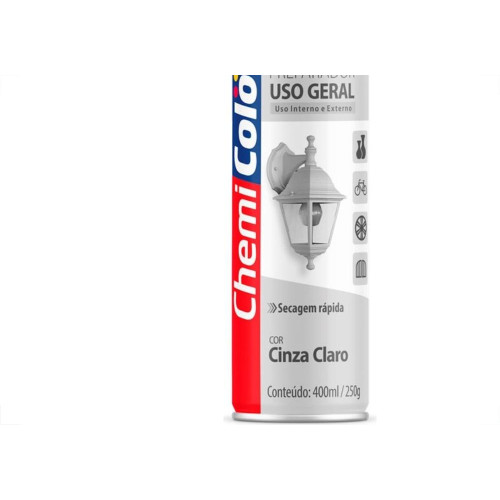 Tinta Spray Chemicolor Cinza Primer 400Ml 