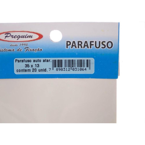 Cartela Parafuso Auto/Atarrachante Panela Preguim 3,5 X 13Mm Com 20 Pecas 1064