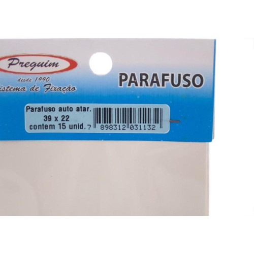Cartela Parafuso Auto/Atarrachante Panela Preguim 3,9 X 22Mm Com 15 Pecas 1132