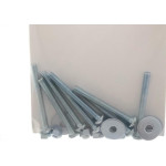 Cartela Parafuso Rosca Maquina Preguim   Redonda 5/32 X 11/2+Porca+Arruela Com 08 Pecas 1385