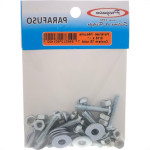 Cartela Parafuso Rosca Maquina Preguim   Redonda 3/16 X 1.Porca+Arruela Com 10 Pecas 1422