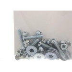 Cartela Parafuso Rosca Maquina Preguim   Redonda 3/16 X 1.Porca+Arruela Com 10 Pecas 1422