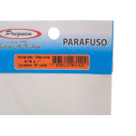 Cartela Parafuso Rosca Maquina Preguim   Redonda 3/16 X 1.Porca+Arruela Com 10 Pecas 1422