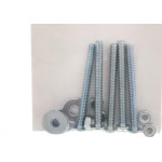 Cartela Parafuso Rosca Maquina Preguim   Redonda 3/16 X 2+Porca+Arruela Com 05 Pecas 1446
