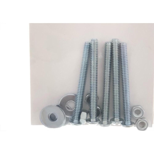Cartela Parafuso Rosca Maquina Preguim   Redonda 3/16 X 2+Porca+Arruela Com 05 Pecas 1446