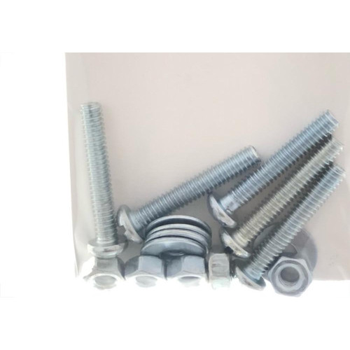 Cartela Parafuso Rosca Maquina Preguim   Redonda 1/4 X 11/2+Porca+Arruela Com 05 Pecas 1491