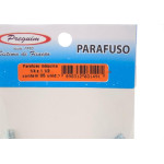 Cartela Parafuso Rosca Maquina Preguim   Redonda 1/4 X 11/2+Porca+Arruela Com 05 Pecas 1491