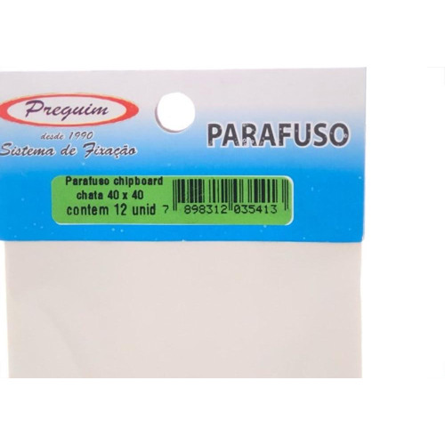 Cartela Parafuso Chipboard Preguim Cabeca Chata Philips 4,0X40 Com 12 Pecas 5413