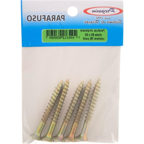 Cartela Parafuso Chipboard Preguim Cabeca Chata Philips 6,0X50 Com 05 Pecas 5505