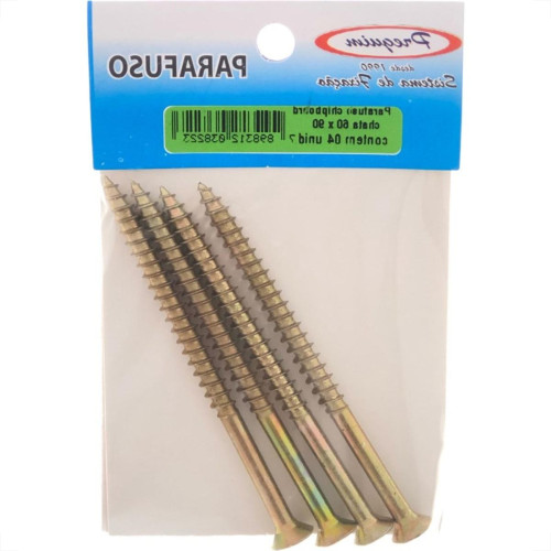 Cartela Parafuso Chipboard Preguim Cabeca Chata Philips 6,0X90 Com 04 Pecas 8223