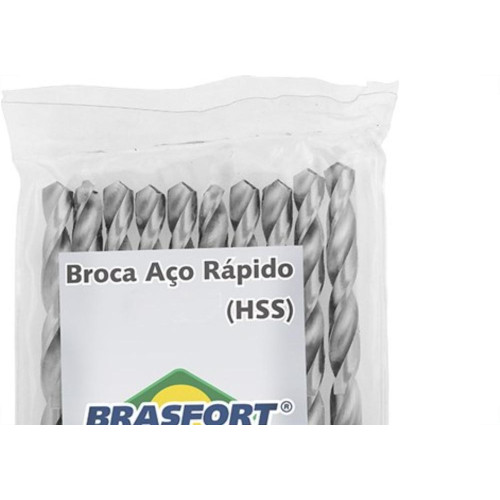 Broca Aco Rapido Brasfort 5,0Mm 7477 - Kit C/10 