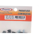 Cartela Parafuso Auto Atarrachante Preguim Cabeca Panela Philips Com Bucha 08Mm Com 06 Pecas 0630
