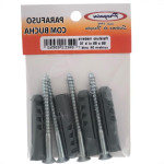 Cartela Parafuso Madeira Preguim Com Bucha 10Mm Philips Com 04 Pecas 0562