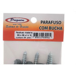 Cartela Parafuso Madeira Preguim Com Bucha 10Mm Philips Com 04 Pecas 0562