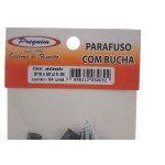 Cartela Parafuso Madeira Preguim Com Bucha 08Mm Sextavado Com 04 Pecas 0692