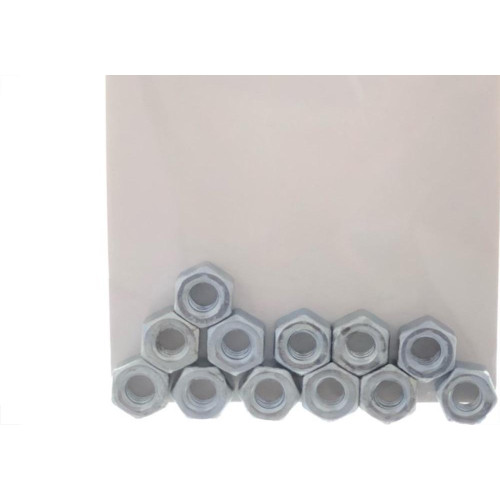 Cartela Porca Torneada Preguim Zincada  1/4'' Nc Com 12 Pecas 1736