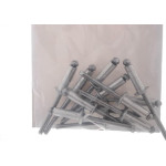 Cartela Rebite Preguim Aluminio Repuxo 516 Com 12 Pecas 2177