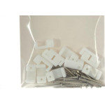 Cartela Grampo Fixa Fio Tipo Garra Preguim 10/12 Branco Com 12 Pecas 0012