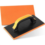 Kit C/3 - Desempenadeira Pvc Roma 14X27 Com Borracha Pret...