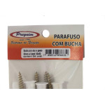 Cartela Bucha Fixacao Preguim Baiano/Gesso 08 Com Parafuso Com 04 Pecas 6632