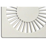 Grelha Plastica Grap Quadrada Branca 10X10 4502 - Kit C/6 