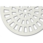 Grelha Plastica Grap Redonda Branca 15X15 5500 - Kit C/6 