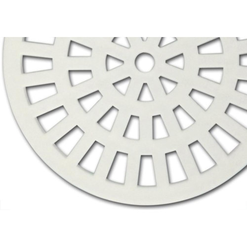 Grelha Plastica Grap Redonda Branca 15X15 5500 - Kit C/6 