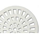 Grelha Plastica Grap Redonda Branca 15X15 5500 - Kit C/6 