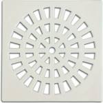 Grelha Plastica Grap Quadrada Branca 15X15 5502 - Kit C/6 