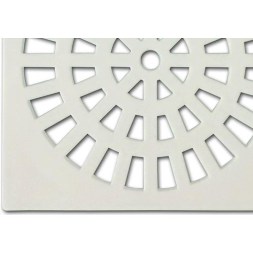 Grelha Plastica Grap Quadrada Branca 15X15 5502 - Kit C/6 