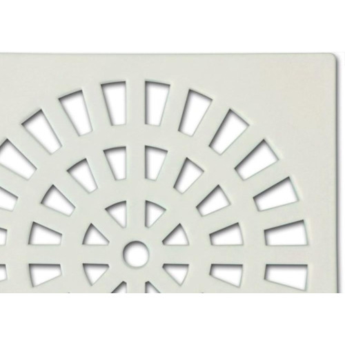 Grelha Plastica Grap Quadrada Branca 15X15 5502 - Kit C/6 