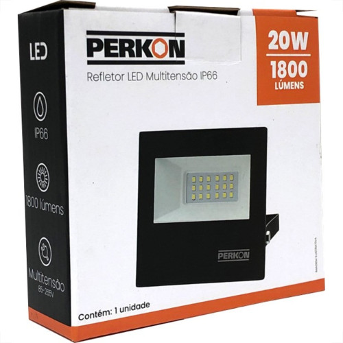 Refletor Led Perkon 20W 1800Lm 3000K 1189