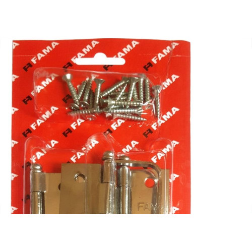 Dobradica Fama 1295 Fox 3.1/2''Porta Camarao Blister 3 Pecas