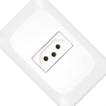 Conjunto Pial Pop 4X2 Branco Com Placa (1Tomada 10A) Lgx030