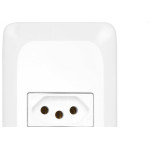 Conjunto Pial Pop 4X2 Branco Com Placa (1Tomada 10A) Lgx030