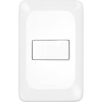 Kit C/2 - Conjunto Pial Pop 4X2 Branco Com Placa (1Campai...