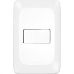 Conjunto Pial Pop 4X2 Branco Com Placa (1Tomada Tv Tipo F) Lgx060