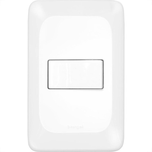 Conjunto Pial Pop 4X2 Branco Com Placa (1Tomada Tv Tipo F) Lgx060