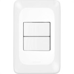 Conjunto Pial Pop 4X2 Branco Com Placa (1Simples+1Paralelo) Lgx102