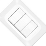 Conjunto Pial Pop 4X2 Branco Com Placa (3Simples) Lgx111