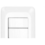 Conjunto Pial Pop 4X2 Branco Com Placa (3Simples) Lgx111