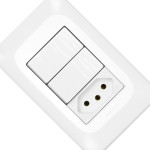 Kit C/3 - Conjunto Pial Pop 4X2 Branco Com Placa (2Simple...