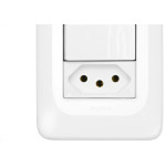 Kit C/3 - Conjunto Pial Pop 4X2 Branco Com Placa (2Simple...