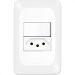 Kit C/2 - Conjunto Pial Pop 4X2 Branco Com Placa (1Parale...