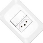 Kit C/2 - Conjunto Pial Pop 4X2 Branco Com Placa (1Parale...