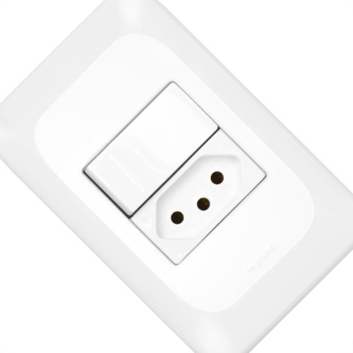 Kit C/2 - Conjunto Pial Pop 4X2 Branco Com Placa (1Parale...