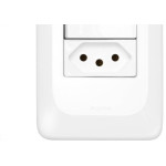 Kit C/2 - Conjunto Pial Pop 4X2 Branco Com Placa (1Parale...