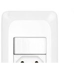 Kit C/2 - Conjunto Pial Pop 4X2 Branco Com Placa (1Parale...