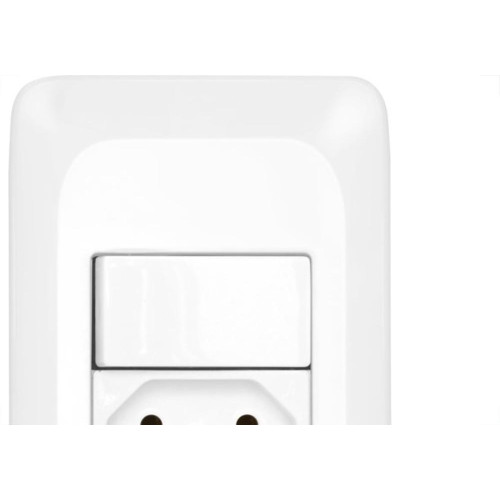 Kit C/2 - Conjunto Pial Pop 4X2 Branco Com Placa (1Parale...